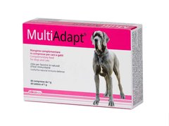 MultiAdapt - Диетическая добавка для стимулирования естественной иммунной защиты и нормального энергетического обмена у собак и кошек, 60 табл