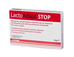LactoAdapt STOP - Дієтична добавка для зменшення гострих розладів для собак та котів, 6 таблеток