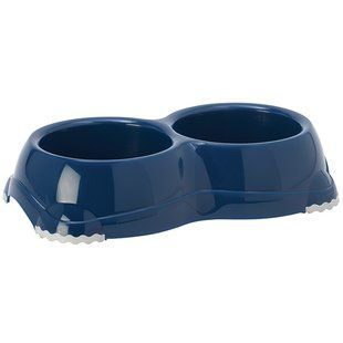 Миска для собак і котів подвійна Moderna Double Smarty Bowl Small пластикова, чорничний