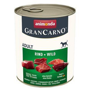 Animonda GranCarno Adult Beef Game - Анімонда консерви для собак з яловичиною та дичиною 400 г