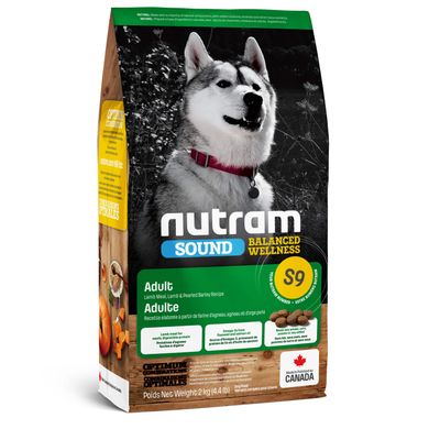 NUTRAM S9 Sound Balanced Wellness Natural Lamb Adult Dog - С ягненком и шлифованным ячменем для собак всех пород
