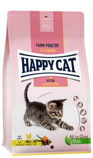 Happy Cat Kitten Land-Geflugel - Сухий корм для кошенят з м'ясом птиці, 4 кг