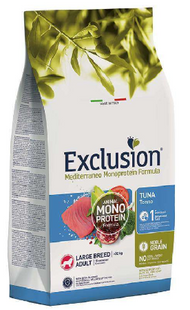 Exclusion Noble Grain Adult Tuna Large Breed - Монопротеїновий корм із тунцем для дорослих собак великих порід, 12 кг