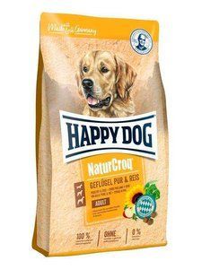 Happy Dog NaturCroq Geflugel Pur & Reis - Сухий корм для дорослих собак з птицею та рисом, 4 кг
