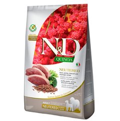Farmina N&D Quinoa Neutered Medium Medium Maxi Duck - Сухий корм для дорослих стерилізованих собак середніх і великих порід, качка, кіноа, броколі та спаржа 2,5 кг