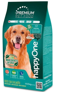 happyOne Premium Adult Dog Salmon and Rice - Сухий корм для дорослих собак з лососем та рисом, 15 кг