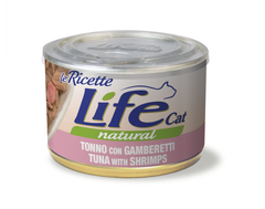 LifeCat консерва для котів тунець з креветками, 150 г