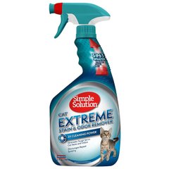Simple Solution Extreme Cat stain and odor remover Концентрат для нейтрализации запахов и удаления стойких пятен, моча, кал, рвотные массы. 945 мл