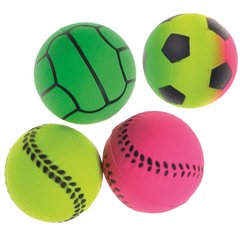Іграшка для собак Dental Fan м'який гумовий м'ячик,неоновий ,9 см (різні кольори)