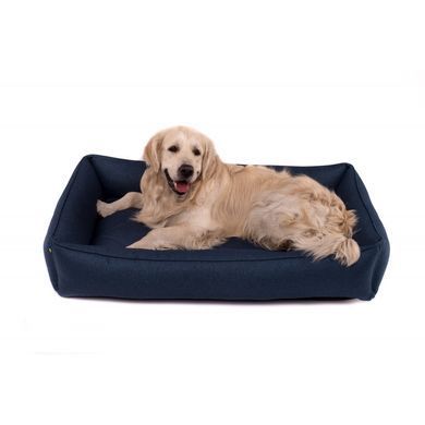 Harley & Cho Sofa Denim - Лежак темно-синього кольору з підсиленою поверхнею та бортами для собак L
