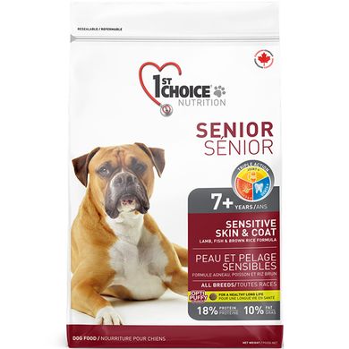 1st Choice Senior Sensitive Skin&Coat Lamb&Fish - Сухий корм для літніх собак (ягня, риба)