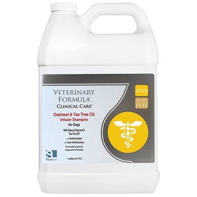Veterinary Formula Clinical Care Oatmeal&Tea Tree Oil Infuser Shampoo ВЕТЕРИНАРНАЯ ФОРМУЛА УВЛАЖНЯЮЩИЙ шампунь для собак, антибактериальный, противовоспалительный (3,8)