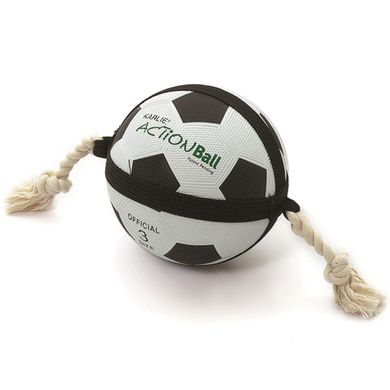 Flamingo Matchball Football ФЛАМІНГО ФУТБОЛЬНИЙ М`ЯЧ З МОТУЗКОЮ гумова іграшка для собак (19 см)