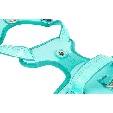 Шлейки для собак Max & Molly Smart ID Sport Harness Matrix 2.0 Turquoise бірюзового кольору, S