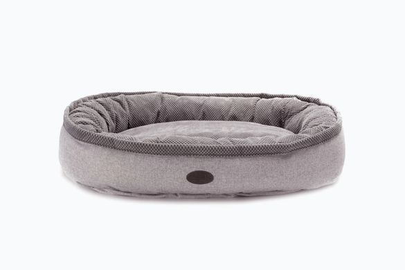 Овальний лежак Harley & Cho Donut Soft Touch Gray для собак сірий, розмір M