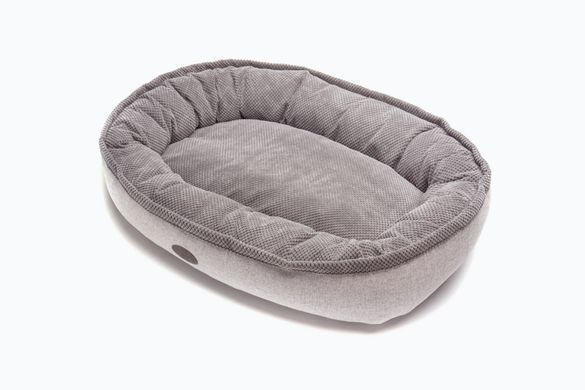 Овальний лежак Harley & Cho Donut Soft Touch Gray для собак сірий, розмір M