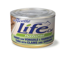 LifeCat консерва для котів тунець з креветками і мідіями , 150 г