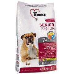 1st Choice Senior Sensitive Skin & Coat Lamb & Fish - Сухий корм для літніх собак з ягням та рибою, 2,72 кг