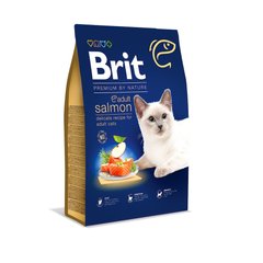 Brit Premium by Nature Cat Adult Salmon - Сухий корм для дорослих котів всіх порід з лососем, 8 кг