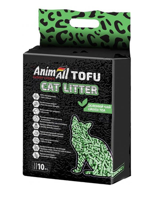 ANIMALL ТОФУ соєвий наповнювач для котячого туалету (зелений чай) 4,46 кг/10 л