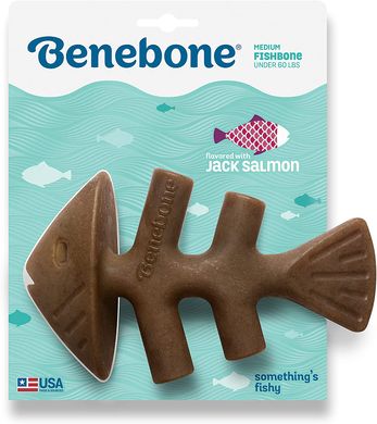 Benebone Fishbone Salmon M - Жевательная игрушка со вкусом лосося