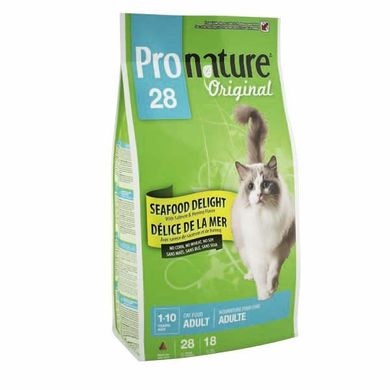 Pronature Original Adult Seafood - Пронатюр оріджинал Сіфуд Делайт корм для котів з морепродуктами