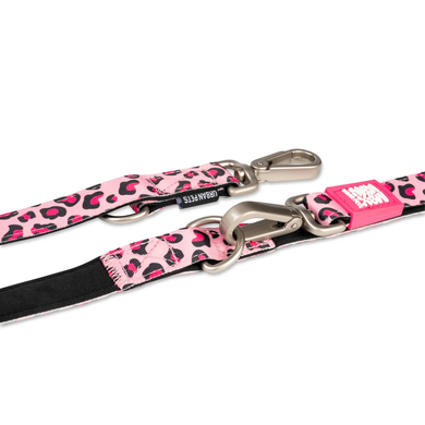 Max & Molly Multi-Function Leash Leopard Pink/S - Многофункциональный розовый поводок с леопардовым принтом
