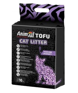 Соєвий наповнювач для котячого туалету AnimAll Tofu Sakura з ароматом лаванди, 10 л