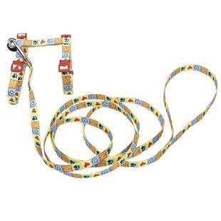 Coastal Cat Harness and Leash Combo - Шлея с поводком для котов с принтом Рескю, 0,9 см * 28-46 см