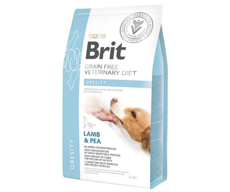 Brit GF VetDiets Dog Obesity - Сухий беззерновий корм для собак з надмірною вагою/ожирінням (ягнятина, індичка, горох), 2 кг