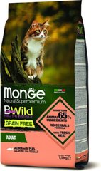Monge Cat Be Wild Gr.Free - Сухой корм для взрослых кошек с лососем 1,5 кг