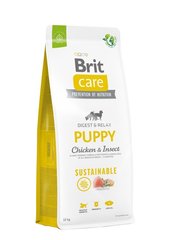 Brit Care Dog Sustainable Puppy - Сухий корм для цуценят з куркою та комахами, 12 кг