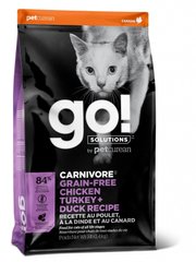 GO! Для котят и кошек - 4 вида мяса: со свежей курицей, индейкой, уткой и лососем, беззерновой (Fit + Free)