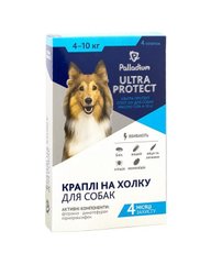 Palladium ULTRA PROTECT Капли на холку от блох и клещей для собак весом 4-10 кг, 1 пипетка