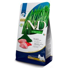 Farmina N&D Spirulina Mini Lamb - Сухий беззерновий корм для дорослих собак дрібних порід з ягням, спіруліною та ягодами годжі 2 кг