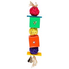 Flamingo Papyr Parakeet Toy Cube Small Плетеная подвеска игрушка для средних и больших попугаев