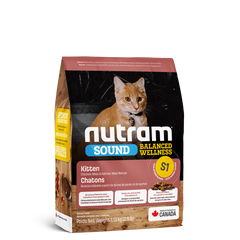 NUTRAM S1 Sound Balanced Wellness Natural Kitten Food - Сухой корм с курицей и лососем для котят