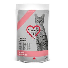 1st Choice Adult Derma - Сухой корм для котов с гиперчувствительной кожей с лососем, 320 г