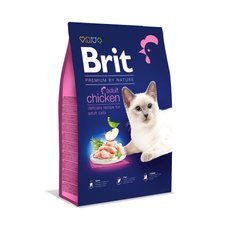 Brit Premium by Nature Cat Adult Chicken - Сухой корм для взрослых кошек всех пород с курицей, 8 кг