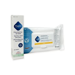 Plaqtiv+ Oral Care Oral Spray (Vanilla Mint) 60 ml - Спрей для ухода за полостью рта собак 60 мл + Plaqtiv+ Dental Wipes - Стоматологические салфетки для собак и кошек 64 шт