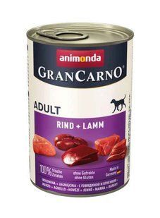 Animonda GranCarno Adult Beef + Lamb - Анімонда консерви для дорослих собак з яловичиною та ягням 400 г