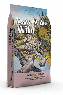 Taste of the Wild Lowland Creek Feline Formula - Сухий корм для котів та кошенят на всіх стадіях життя з перепілкою та качкою, 2 кг