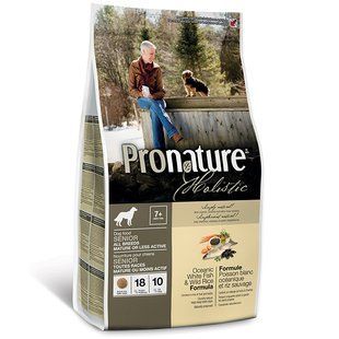 Pronature Holistic Dog Oceanic White Fish & Wild Rice ПРОНАТЮР ХОЛІСТИК ОКЕАНІЧНА БІЛА РИБА З ДИКИМ РИСОМ сухий холістик корм для літніх та малоактивних собак (2.72кг ( 2.72 кг))