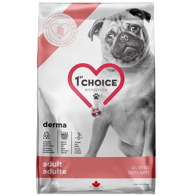 1st Choice Adult Derma - Сухой корм для взрослых собак с гиперчувствительной кожей с лососем и сладким картофелем, 2 кг