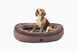 Овальний лежак Harley & Cho Donut Soft Touch Brown для собак коричневий, розмір L фото 1