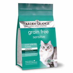 Arden Grange Adult Cat Sensitive - Корм ​​для кошек с деликатным желудком с океанической рыбой и картофелем Беззерновой