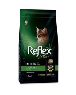 Сухий корм для кошенят Reflex Plus Kitten CHICKEN з куркою, 1,5 кг