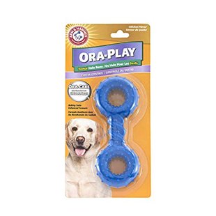 Arm & Hammer Dental Ora Play Dental Halo Bone Chicken Flavor Dog Toy - Сині кілечка