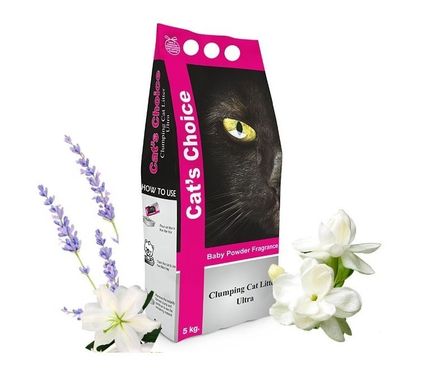 Indian Cat Litter Cat's Choice Baby Powder - Бентонітовий наповнювач для котячих туалетів Дитяча пудра, 10 кг