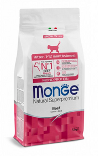 Monge Cat Kitten Beef - Сухий корм з яловичиною для кошенят 1,5 кг